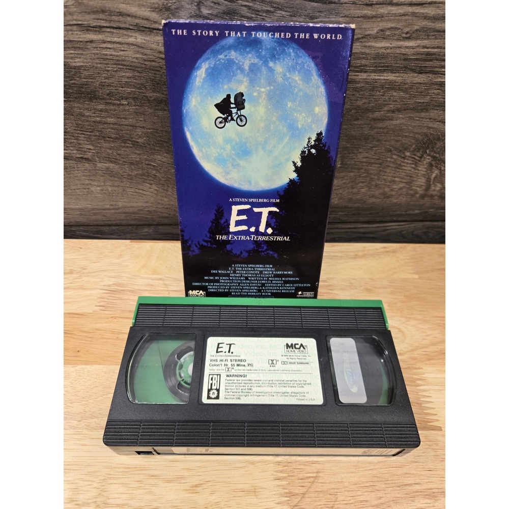 ET The Extra-Terrestrial VHS 1988 MCA Home Video Green Tape Steven Spielberg